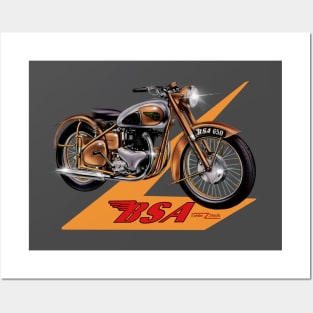 The BSA Golden Flash Motorcycle by MotorManiac Posters and Art